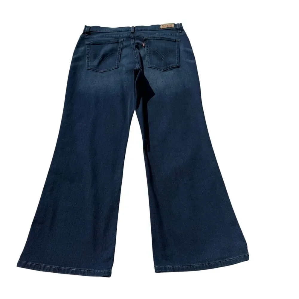 Levi’s 512 Perfectly Slimmin Bootcut Jeans Womens 16 Short Stretch Denim 32x26